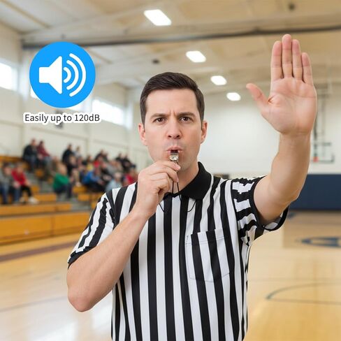 TIESOME 6 Pcs Coaching Whistle, Stainless Steel Whistles for Adults with Lanyard, Very Loud Coach Referee Whistle for Sports, PE Teachers, Basketball, Volleyball, Personal Safety (Silver) in Saudi Arabia