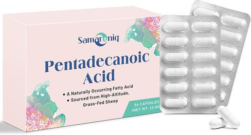 Pentadecanoic Acid Supplement | 300mg C15:0 Formula | High-Altitude Grass-Fed Sheep Milk Source | Blister-Sealed Capsules (1 Pack) in Saudi Arabia