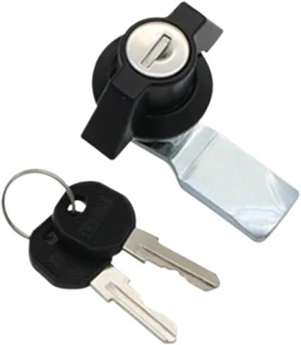 مقبض أسطواني قفل اللسان خزانة سبائك الزنك صندوق كهربائي معدات 1 قطعة (كروم مع قفل) in Kuwait