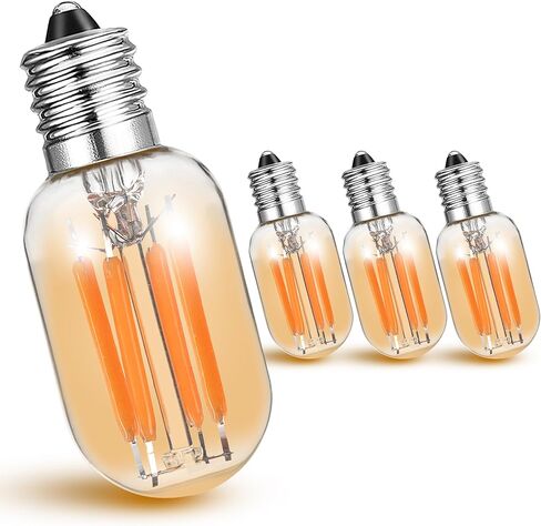 E26 Low Wattage Night Light Bulbs, 2200k Amber Warm Sleep Light Bulb 15W Equivalent, E26 Medium Base 2w 200lm T28 Mini LED Edison Bulb for Decorative Bulbs Oven Wall Sconces Lights, 2 Pack in Saudi Arabia