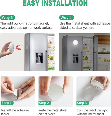 LED Closet Lights Wireless Motion Sensor Puck Light, Newest Version USB Rechargeable Dimmer Step Light with Remote, Night Safe Lighting for Under Cabinet, Counter, Kitchen, Hallway, Stairs (6 Pack) in Saudi Arabia