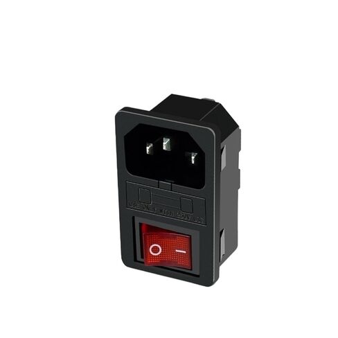 Red Light Boat Type/Push Switch Ac Power Socket Switch 15a high Current pin-Shaped Switch Cabinet Chassis 3 core Card Embedded(Card Socket 10A/15A Rocker Switch) in Saudi Arabia