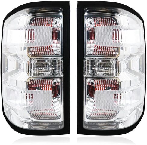 Tail Lights Compatible with 2014-2019 Chevy Silverado 1500 2015-2019 GMC Sierra Halogen Type Smoked Red Brake Rear Lamp Taillights in Saudi Arabia
