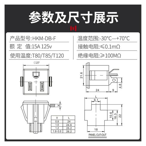 مقبس الطاقة الصناعي 3 فتحات تركيب البطاقة المدمجة 15a 125v مقبس شحن المعدات in Saudi Arabia