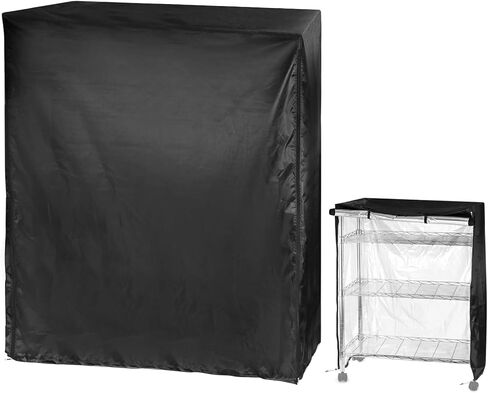 QWORK Wire Rack Cover - 60"x24"x72", Oxford Cloth, Keeps Rack Clean, for Home, Office, Storage & Garage, Black in Saudi Arabia