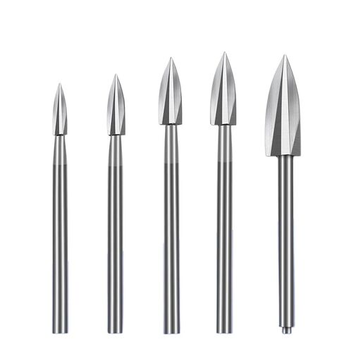 5 قطعة الخشب نحت النقش الحفر الملحقات بت الإعداد للأدوات الدوارة 3 مللي متر عرقوب النجارة إزميل إدراج القاطع أداة الجذر in Kuwait