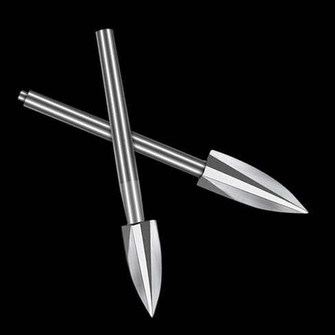 5 قطعة الخشب نحت النقش الحفر الملحقات بت الإعداد للأدوات الدوارة 3 مللي متر عرقوب النجارة إزميل إدراج القاطع أداة الجذر in Kuwait