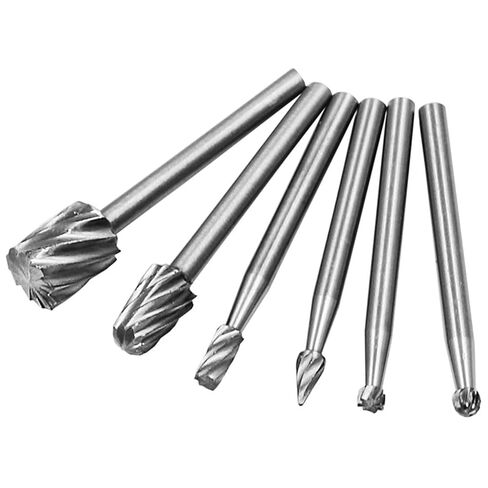 6PCS HSS Rotary Multi Tool Burr Routing Router Bit Mill Cutter Attachment Compatible High Speed Steel Rotary Burr for in Saudi Arabia