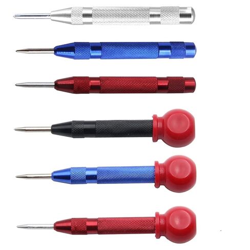 5 Inch Automatic Center Punch Spring Loaded Marking Starting Holes Tool Wood Press Dent Marker Woodwork Tool Hole Drill Bits 1Pcs(Black) in Saudi Arabia
