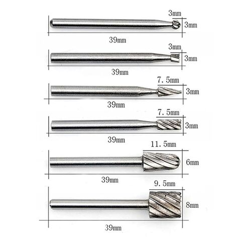6 قطعة HSS توجيه راوتر لقمة ثقب مجموعة قاطعة المطحنة أداة لدغ الدوارة باستخدام الحاسب الآلي النقش أدوات جلخ الخشب قاطعة المطحنة المعدنية in Kuwait