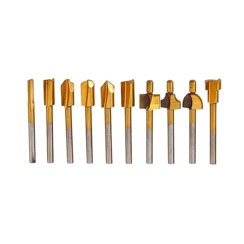 10/20 قطعة راوتر كربيد لقم نحت الخشب راوتر بت أدوات دوارة اكسسوارات النجارة نحت منحوتة سكين القاطع (10 قطعة-03) in Kuwait