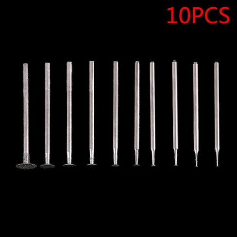 10 قطعة اكسسوارات 2.35 مللي متر عرقوب الماس شنت نقطة رأس مطحنة حجر اليشم نحت تلميع أدوات الحفر in Kuwait