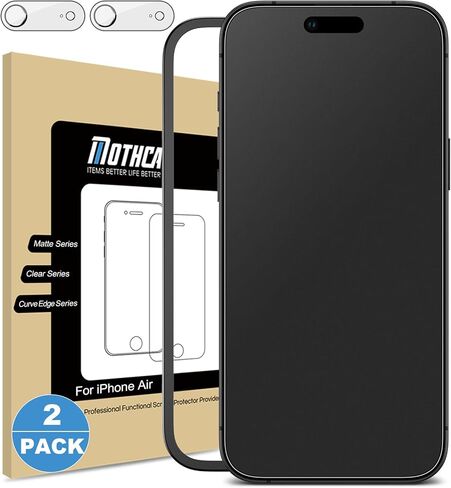 واقي شاشة زجاجي غير لامع من Mothca لهاتف iPhone 12 Pro/12 مضاد للوهج ومضاد لبصمات الأصابع من الزجاج المقسى الشفاف، خالٍ من الفقاعات لهاتف iPhone 12/12 Pro 6.1 بوصة (2020) - ناعم كالحرير in Kuwait