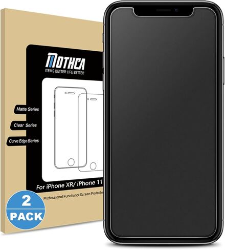 واقي شاشة زجاجي غير لامع من Mothca لهاتف iPhone 12 Pro/12 مضاد للوهج ومضاد لبصمات الأصابع من الزجاج المقسى الشفاف، خالٍ من الفقاعات لهاتف iPhone 12/12 Pro 6.1 بوصة (2020) - ناعم كالحرير in Kuwait