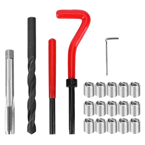 20 Pcs M9x1.25 Thread Insert Kit Stainless Steel Material for Thread Repairing Assortment with Convenient Carrying Box in Kuwait