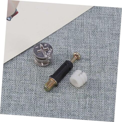 Alipis 10sets Cam Connector Furniture Connectors Nuts Pre-Inserted Dowels for Drawer Cabinet Cupboard in Saudi Arabia
