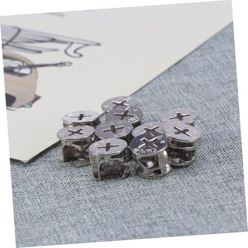 Alipis 10sets Cam Connector Furniture Connectors Nuts Pre-Inserted Dowels for Drawer Cabinet Cupboard in Saudi Arabia