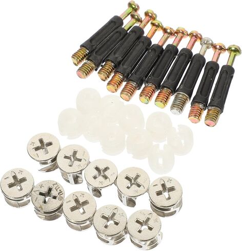 ERINGOGO 10 Pack Furniture Connectors Cam Fittings Pre-Inserted Nuts Dowels Sturdy Self-Tapping for Wood Furniture Cabinets in Saudi Arabia