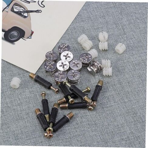 ERINGOGO 10 Pack Furniture Connectors Cam Fittings Pre-Inserted Nuts Dowels Sturdy Self-Tapping for Wood Furniture Cabinets in Saudi Arabia