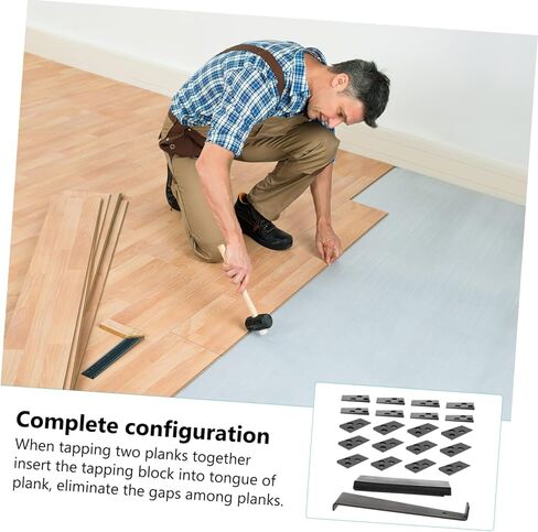 NUOBESTY 1set Wood Flooring Vinyl Installation Tool Kit Pull Bar Tapping Block and Spacers for Laminate Hardwood Flooring in Saudi Arabia
