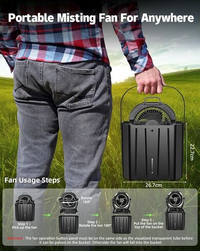 Small Desk Fan for Office, USB Rechargeable Table Fan with 3 Speeds, Quiet Small Portable personal Fan 60 ° Up and Down Rotated, Ideal for The Home, Office, Dorm in Saudi Arabia