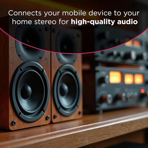 كابل محول GE Audio Y، 6 أقدام، 3.5 ملم ذكر إلى ذكر RCA، يعمل مع جميع العلامات التجارية، الهواتف الذكية، ستيريو، الكمبيوتر، أسود، 33568 in Kuwait