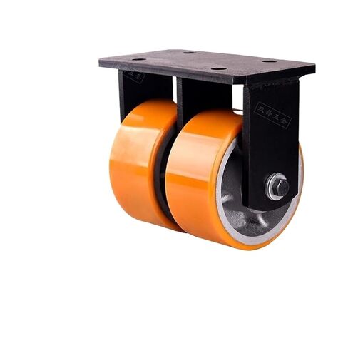 1PC 6-inch Super Heavy-Duty Double Row wear-Resistant Polyurethane cast Iron + Super Heavy-Duty Iron core PU Large Machine Caster(Brake Wheel) in Saudi Arabia