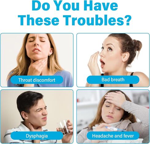 غسول الفم المزيل لأحجار اللوزتين - غسول فم خالٍ من الكحول لتهدئة اللوزتين ومكافحة رائحة الفم الكريهة، 118 مل in Kuwait