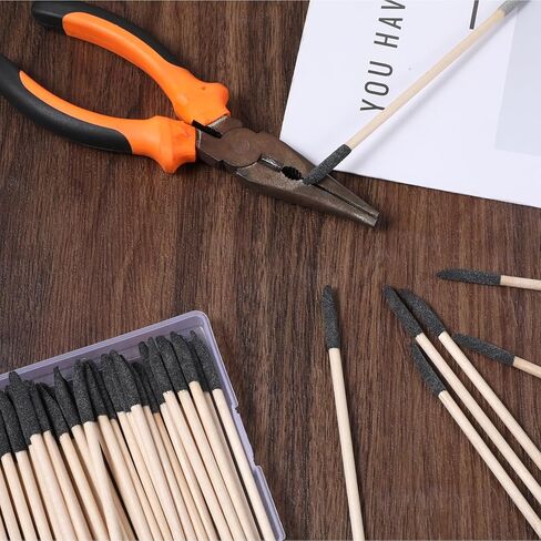50 PCS Sanding Sticks, Double End Fine Detailing Sanding Stick Matchsticks Sanding Twigs for Plastic Models, Fine Detailing Sanding Tools Tight Spaces Wood, 120/280 Grit 5.4 X 0.2 Inch in Saudi Arabia