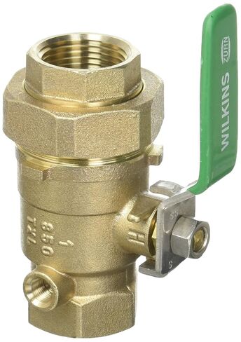 Zurn Wilkins 1" 850XL Full Port Bronze Ball Valve, Tapped, with Single Union Body in Saudi Arabia