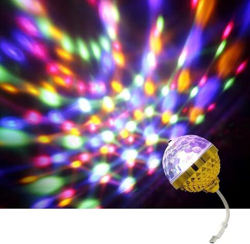UncleS Portable Rotating LED Light Bulb Various Mode Disco Effect Party Lighting Equipment For Home Stage And Celebration USB Powered Disco Party Lighting in Saudi Arabia