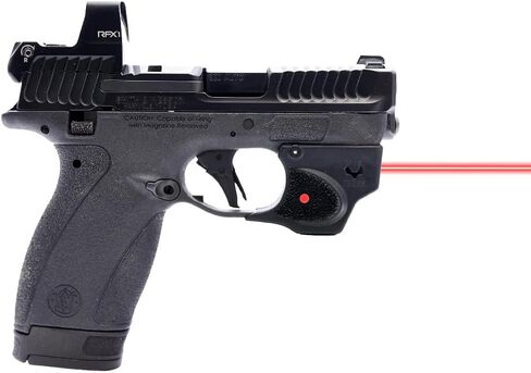 جهاز رؤية الليزر الأحمر من سلسلة Viridian E متوافق مع جهاز رؤية البندقية S&W Bodyguard 2 مع مفتاح تشغيل وإيقاف يمكن استخدامه بكلتا اليدين، أسود in Kuwait