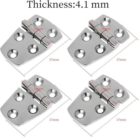 316 مفصلات من الفولاذ المقاوم للصدأ ملحقات باب جانبي قصير 57 * 38 مم 4 قطع in Kuwait