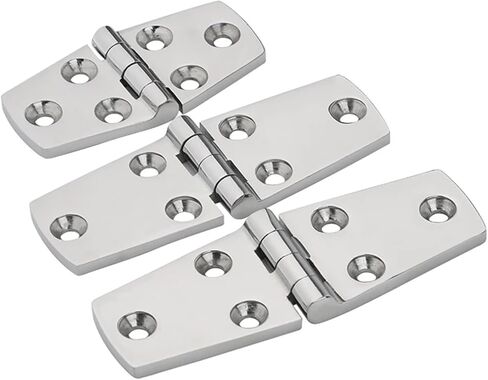 76 × 38 مم من الفولاذ المقاوم للصدأ 316 6 فتحات مفصلات تلميع شديدة التحمل 4 قطع in Kuwait