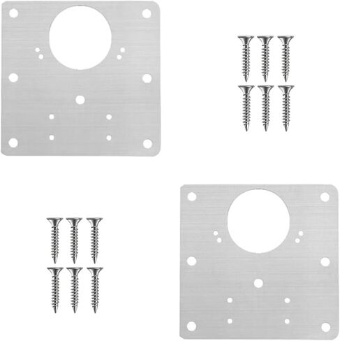 Cabinet Repair Plate Stainless Steel Hinges Mounting Flat Fixing Brace 2/4/6/8/10Sets(2 Sets) in Saudi Arabia