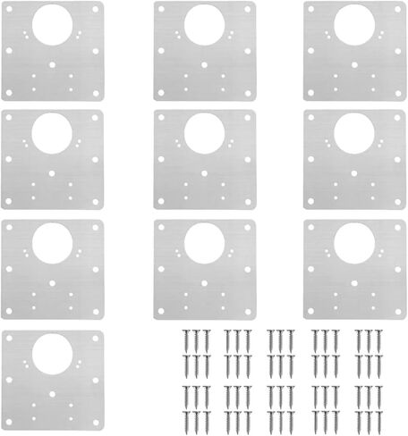 Cabinet Repair Plate Stainless Steel Hinges Mounting Flat Fixing Brace 2/4/6/8/10Sets(2 Sets) in Saudi Arabia
