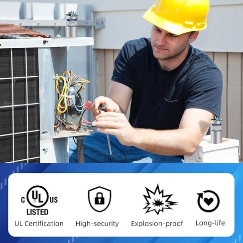 35 + 5 فائق التوهج ± 6% CBB65B AC مكثف، 35/5 MFD، نوع التشغيل الدائري، 370/440 فولت، 50/60 هرتز. مثالي كمكثف تشغيل قوي لتشغيل محرك مروحة وحدة التيار المتردد أو مضخة حمام السباحة أو مكثف الهواء البارد المستقيم (370 فولت) in Kuwait