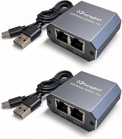 Ethernet splitter，ethernet splitter 1 to 2，ethernet switch 2 port 1000Mbps，LAN splitter，ethernet cable splitter, LAN RJ45 Port Work with CAT5/5E Cat6/7/8/ Cable,Two Devices Work Simultaneously in Saudi Arabia