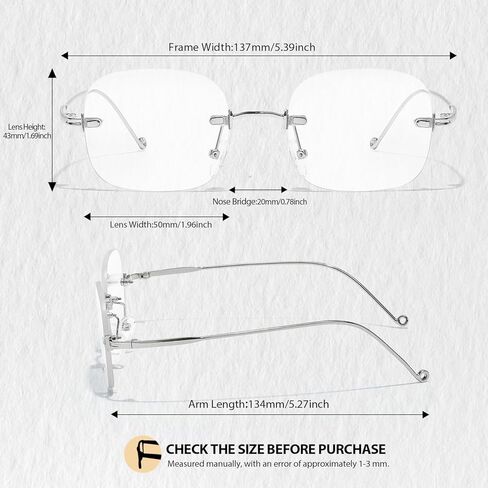IGnaef Square Frameless Blue Light Blocking Glasses for Women Trendy Anti Eyestrain & UV Glare for Gaming IF1306 in Kuwait