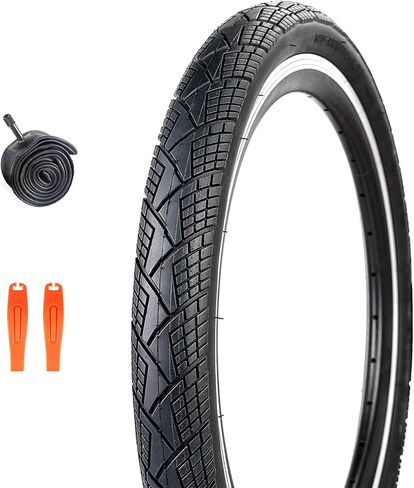 ZUKKA 20/24/26 x1.75 Bike Tires and Tube Set MTB Replacement Bicycle Tires with Schrader Valve 32mm Tire Levers for Mountain,Cruiser Bike, Folding Bike,Hybrid, BMX Bicycles in Saudi Arabia