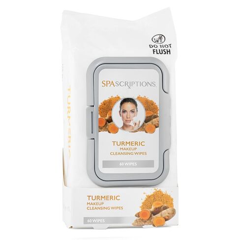 SpaScriptions Charcoal Cleansing Facial Wipes - Deep Cleansing, Purifying, Makeup Remover Wipes for Pore Cleansing, Impurities & Oil Control, Daily Use Face Wipes for All Skin Types, 1-Pack (60ct) in Saudi Arabia
