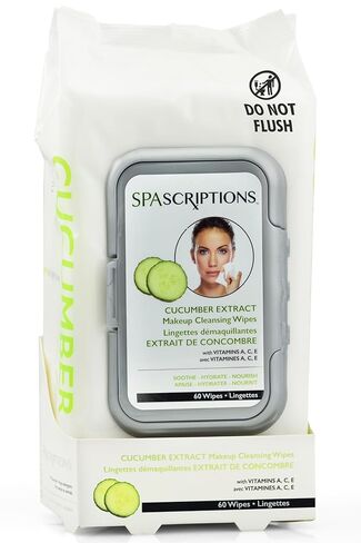 SpaScriptions Charcoal Cleansing Facial Wipes - Deep Cleansing, Purifying, Makeup Remover Wipes for Pore Cleansing, Impurities & Oil Control, Daily Use Face Wipes for All Skin Types, 1-Pack (60ct) in Saudi Arabia