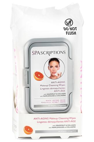 SpaScriptions Charcoal Cleansing Facial Wipes - Deep Cleansing, Purifying, Makeup Remover Wipes for Pore Cleansing, Impurities & Oil Control, Daily Use Face Wipes for All Skin Types, 1-Pack (60ct) in Saudi Arabia