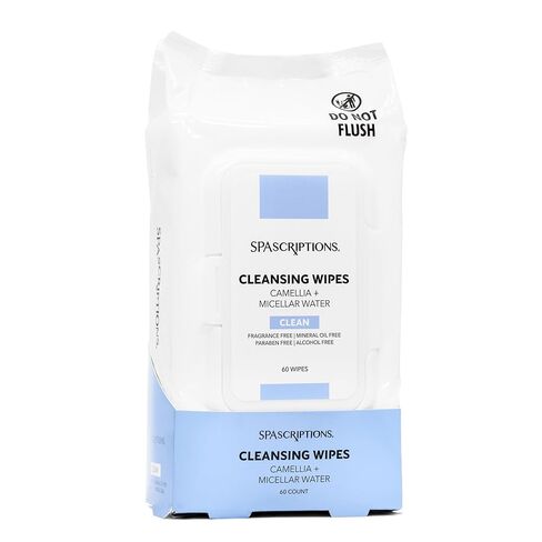 SpaScriptions Charcoal Cleansing Facial Wipes - Deep Cleansing, Purifying, Makeup Remover Wipes for Pore Cleansing, Impurities & Oil Control, Daily Use Face Wipes for All Skin Types, 1-Pack (60ct) in Saudi Arabia