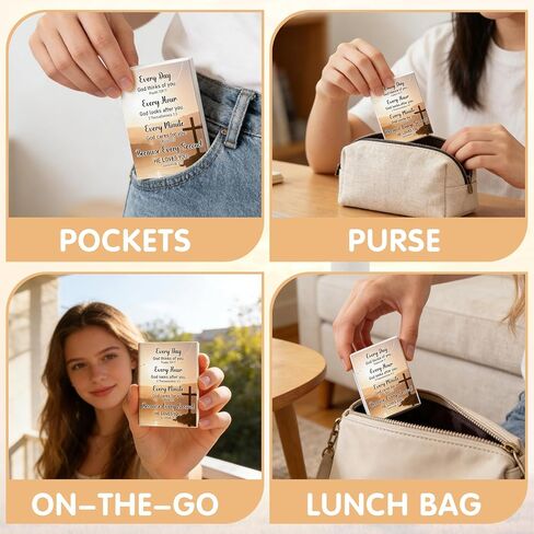 Rakuto 50 Pack Bible Verse Pocket Tissues Travel Packs, 500 Sheet Christian Tissues Travel Size Bulk, 3 Ply Bible Verse Live Scene Mini Travel Size Individual Religious Party Favor in Kuwait