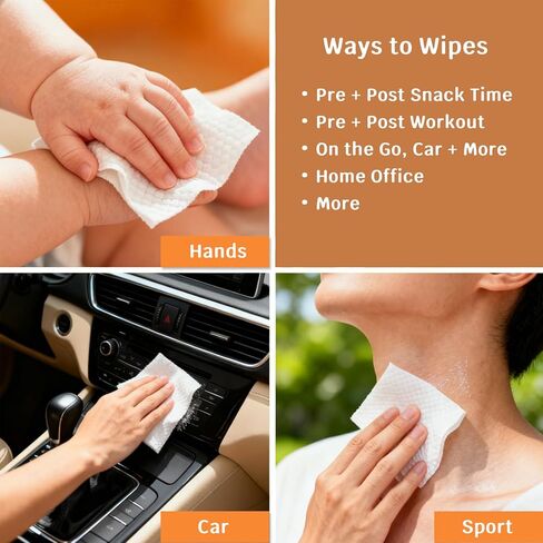 Hello Monday Wipes | Hand Wipes Individually Wrapped | 1 Pack 56 Counts | Seven Styles | Travel Essentials | Office & Classroom Must-Haves in Saudi Arabia