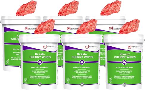 مناديل SC Johnson الاحترافية لتنظيف اليدين كريستو تشيري، 70 قيراطًا، 6 عبوات in Kuwait