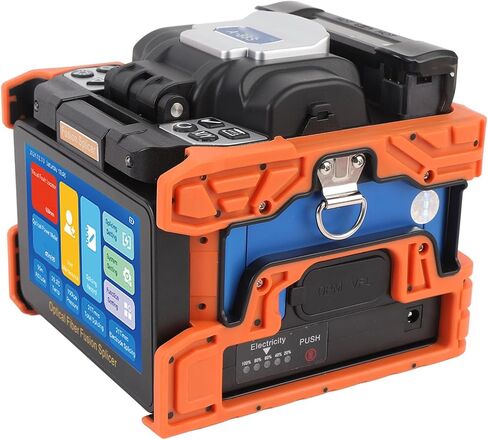 Jeffergarden Fiber Splicer Kit, 8s Splicing 18s Heating 6 Motor Auto Focusing 5in Touch Screen Optical Fiber Splicing Machine, with 6700mAh Battery and Cleaver, for SM MM DS NZDS (US Plug) in Kuwait