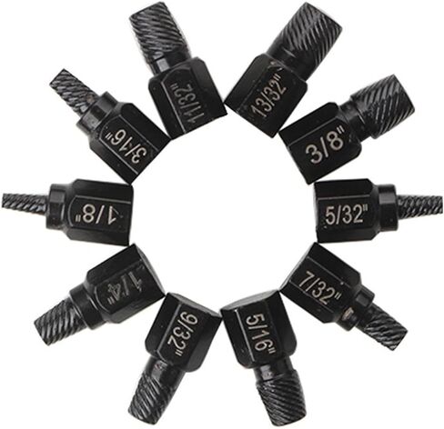 10pieces Screw Extractor Set Hexagonal Head Multi-Splines Easy Out Bolt Extractor Tool, Damaged Screw Removal in Saudi Arabia