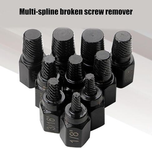 10pieces Screw Extractor Set Hexagonal Head Multi-Splines Easy Out Bolt Extractor Tool, Damaged Screw Removal in Saudi Arabia